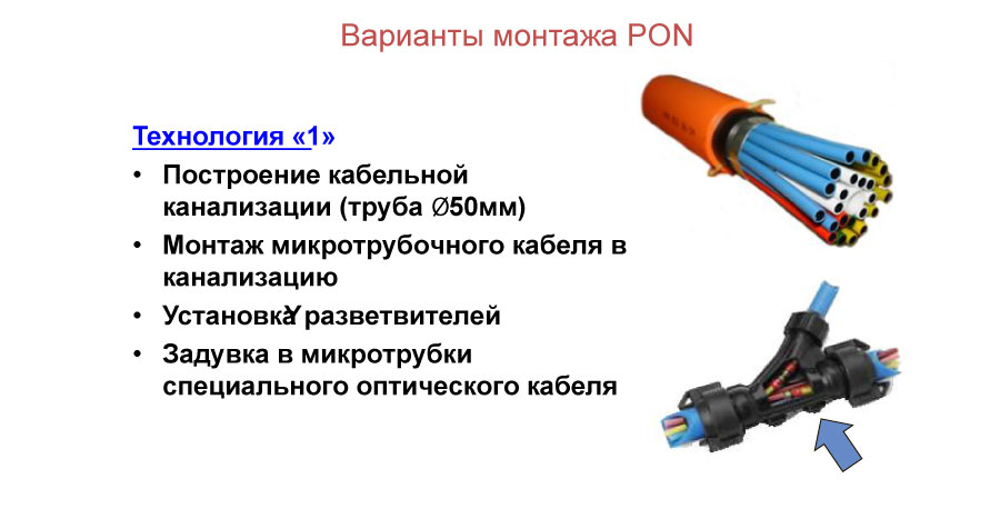 к абоненту приходит не волокно, не пара, а приходит труба